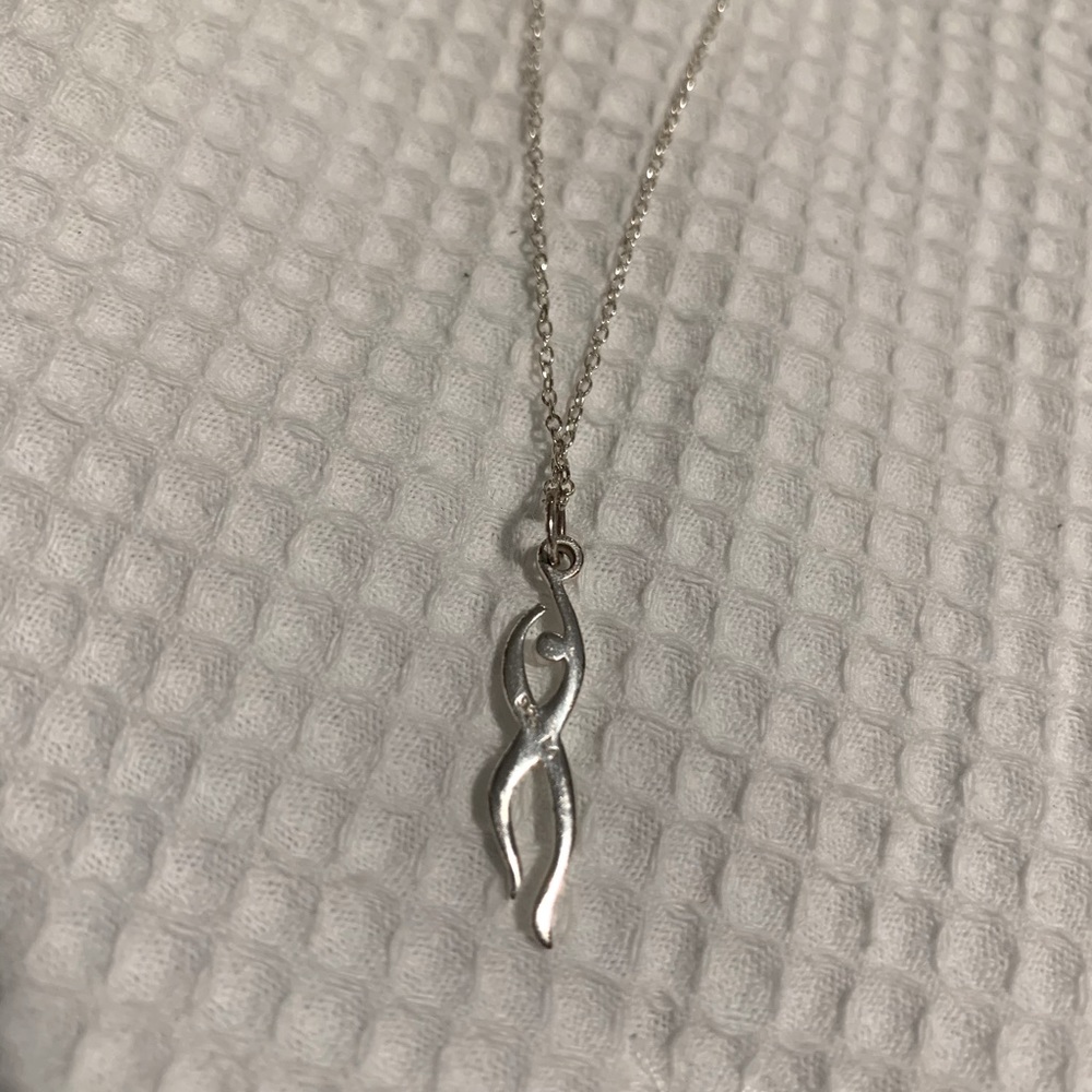 Silver dancer necklace